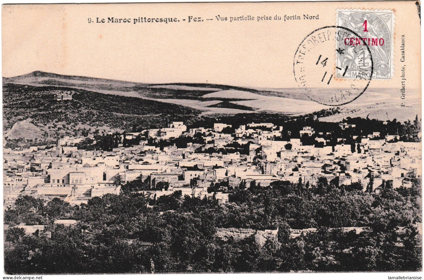 Trésor Et Postes Aux Armées Casablanca Oblitérant Un Timbre Sur Carte Postale Des Deux Cotés - Lettres & Documents