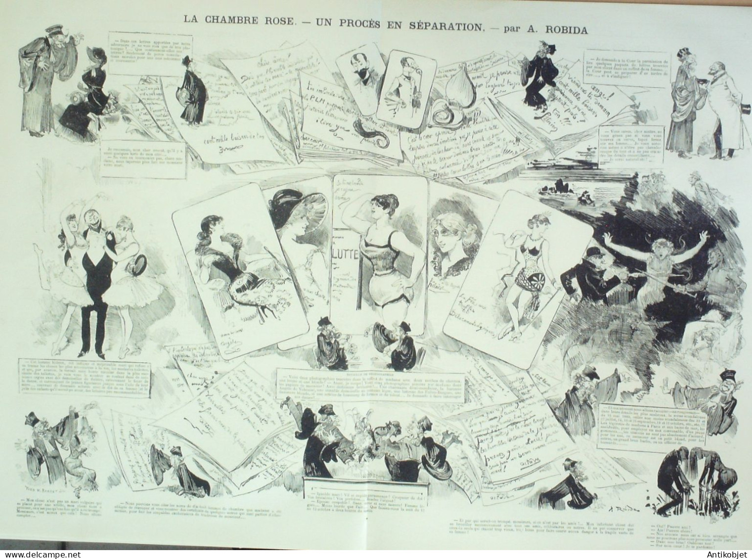 La Caricature 1883 N°167 Procès En Séparation Chambre Rose Robida Névroses Trock Draner - Revues Anciennes - Avant 1900