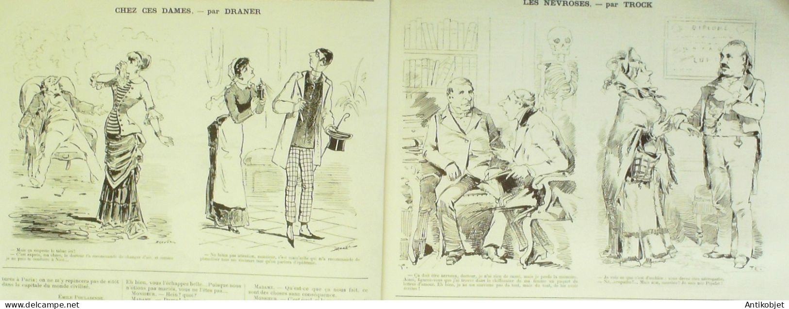 La Caricature 1883 N°167 Procès En Séparation Chambre Rose Robida Névroses Trock Draner - Magazines - Before 1900