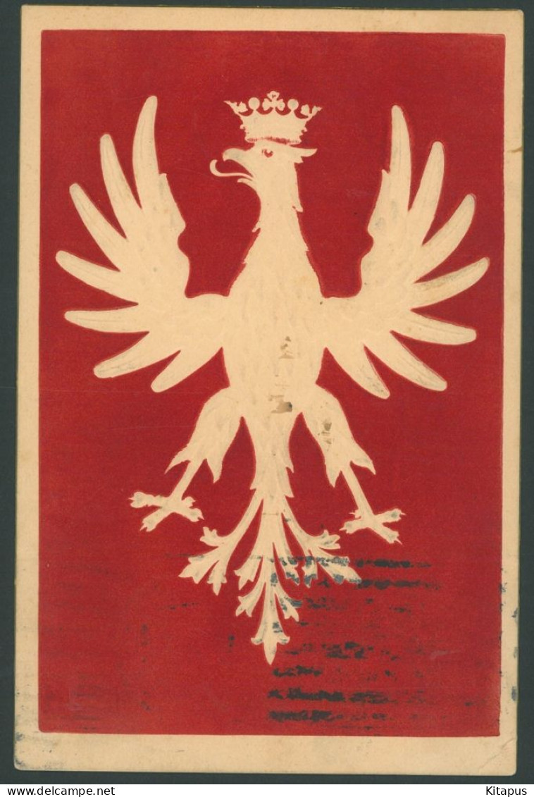 WARSZAWA Heraldry Herb Vintage Postcard Heraldyka Warsaw Warschau Poland - Polen