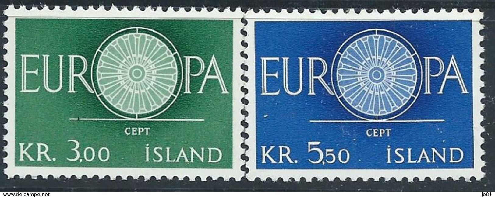 Islande YT 301-302 Neuf Sans Charnière - XX - MNH Europa 1960 - Unused Stamps