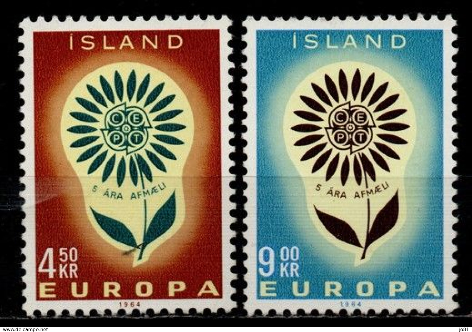 Islande YT 340-341 Neuf Sans Charnière - XX - MNH Europa 1964 - Ungebraucht