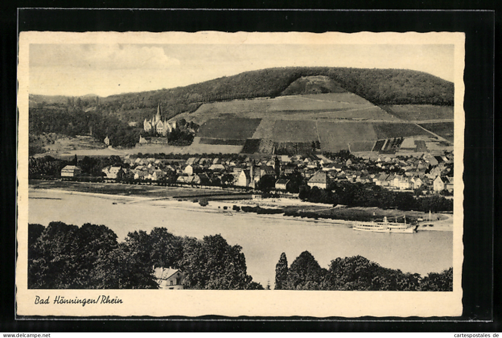 AK Bad Hönningen /Rhein, Ortsansicht Mit Rhein  - Bad Hönningen