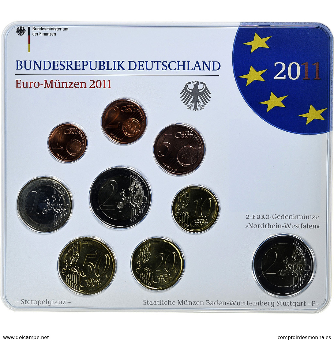 République Fédérale Allemande, Set 1 Ct. - 2 Euro + 2€, Kölner Dom, Coin - Allemagne