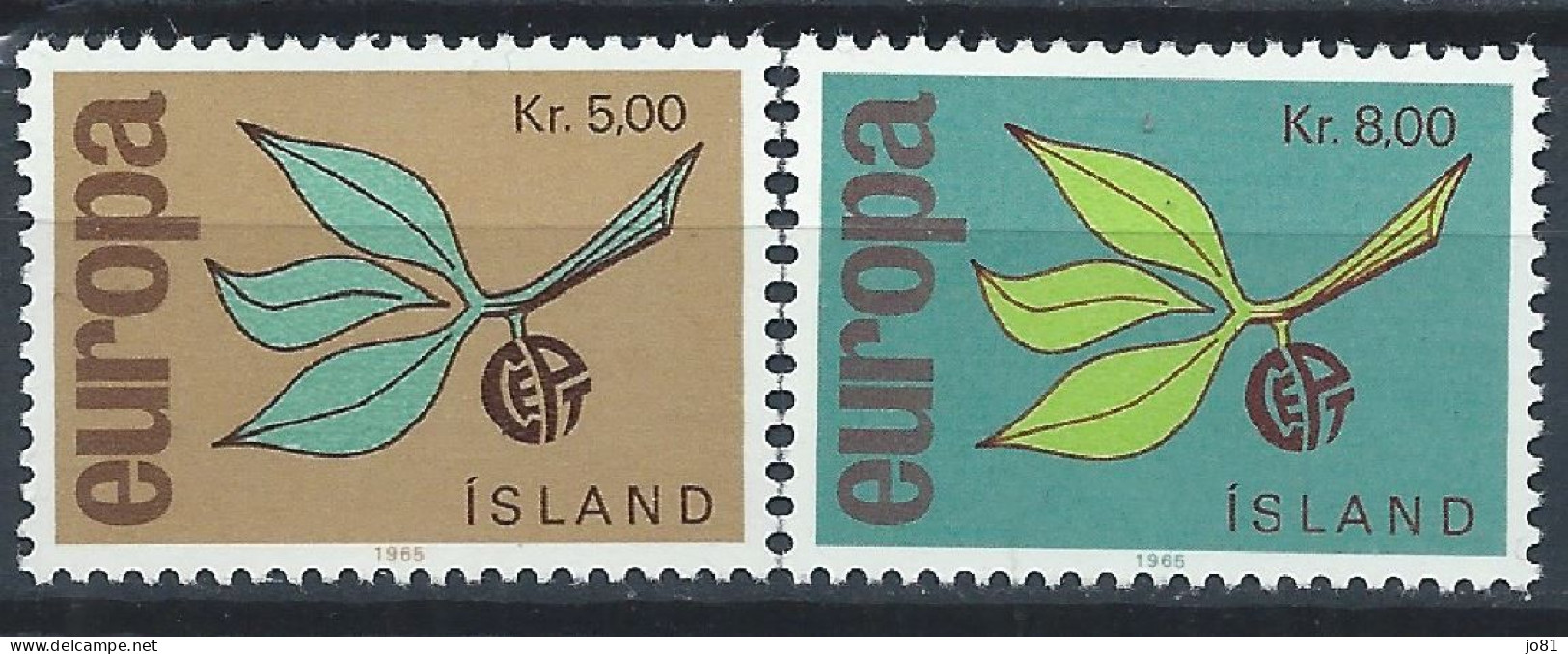 Islande YT 350-351 Neuf Sans Charnière - XX - MNH Europa 1965 - Nuevos