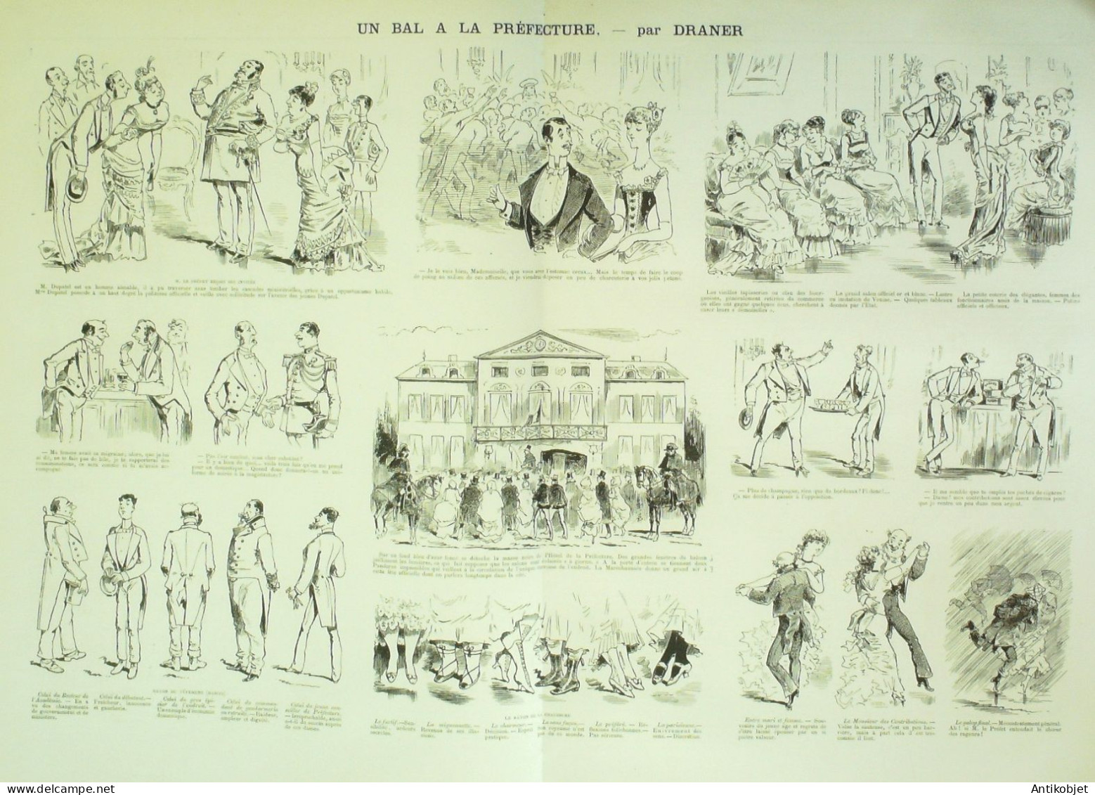 La Caricature 1883 N°168 Bal à La Préfecture Draner Valse Faria Trock - Revues Anciennes - Avant 1900