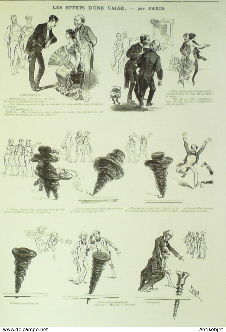 La Caricature 1883 N°168 Bal à La Préfecture Draner Valse Faria Trock - Tijdschriften - Voor 1900