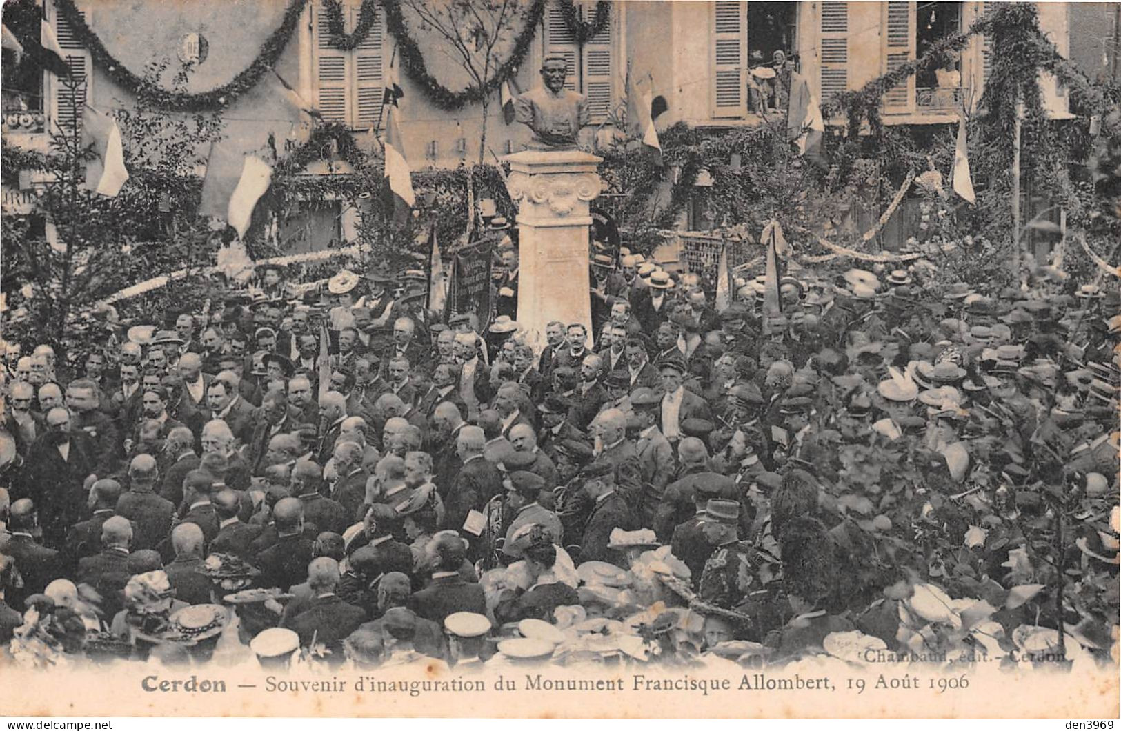 CERDON (Ain) - Souvenir D'inauguration Du Monument Francisque Allombert, 19 Août 1906 - Unclassified