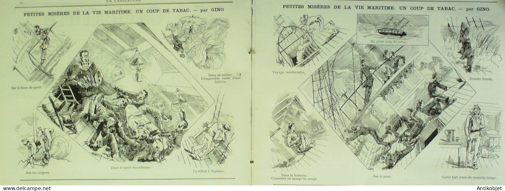 La Caricature 1883 N°169 Manuel Parfait Homme Politique Robida Coup De Tabac Gino Caran D'Ache - Zeitschriften - Vor 1900