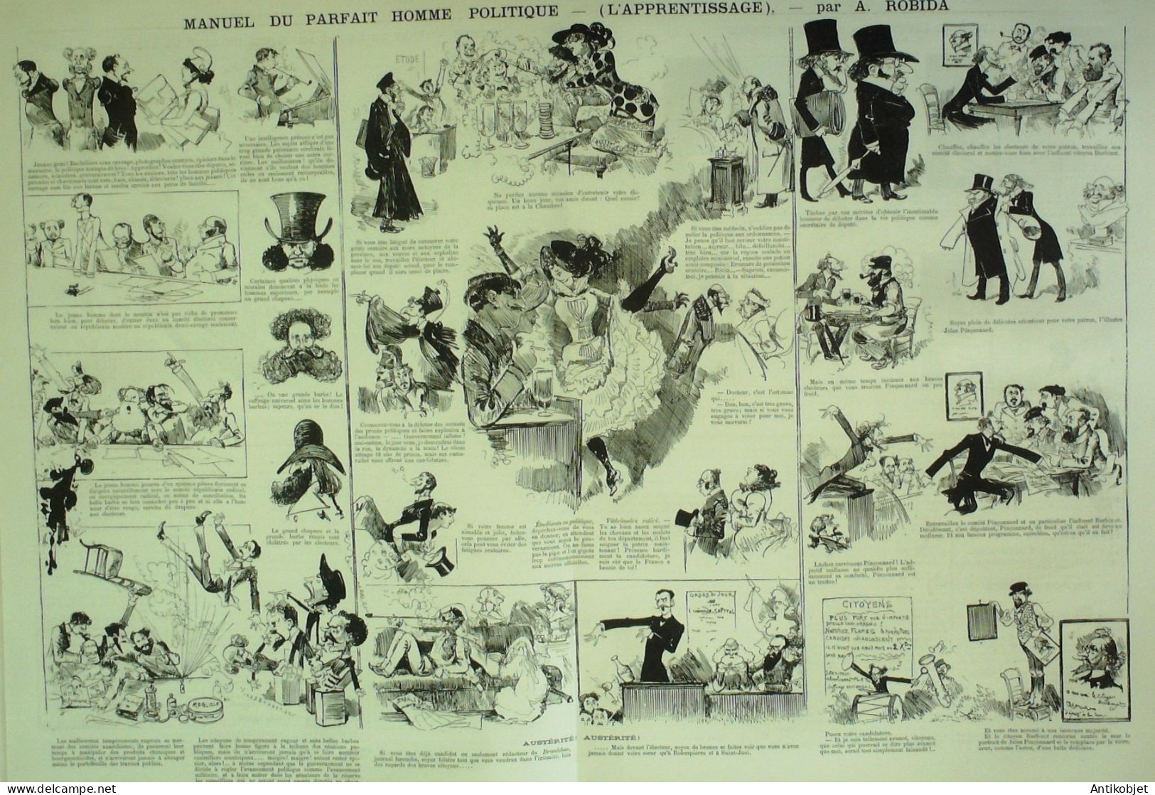 La Caricature 1883 N°169 Manuel Parfait Homme Politique Robida Coup De Tabac Gino Caran D'Ache - Zeitschriften - Vor 1900