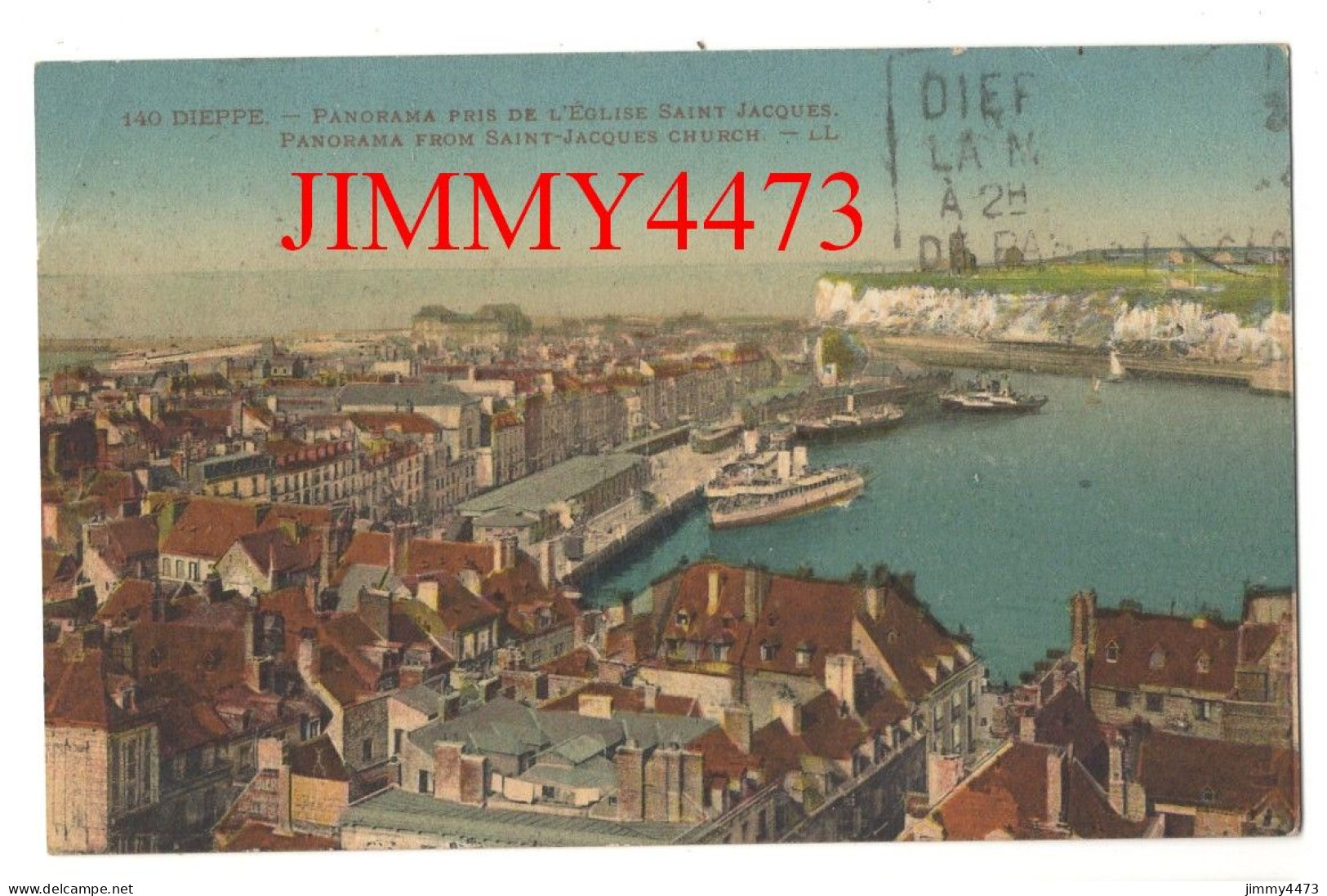 CPA - DIEPPE En 1923 - Le Port - Panorama Pris De L'Eglise Saint-Jacques - N° 140 - Edit. Lévy Et Neurdein Paris - Dieppe