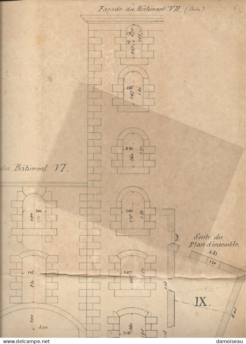 86, Liguge, Filature De Liguge, Plan D'ensemble Et Détails Des Bâtiments Incendiés. Quelques Vues. Année? - Historical Documents