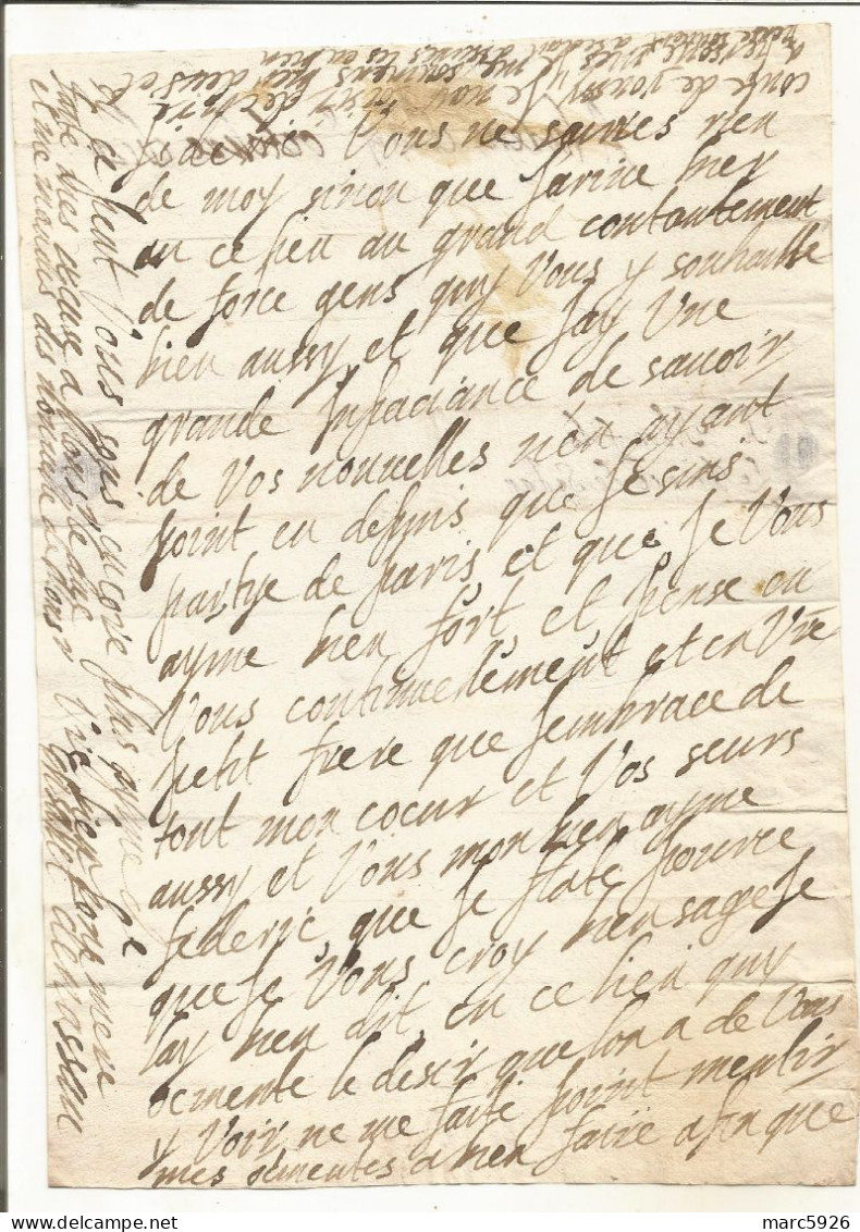 N°1975 ANCIENNE LETTRE DE ELISABETH DE NASSAU AU PRINCE DE SEDAN AVEC CACHET DE CIRE ET RUBAN DATE 1614 - Historical Documents