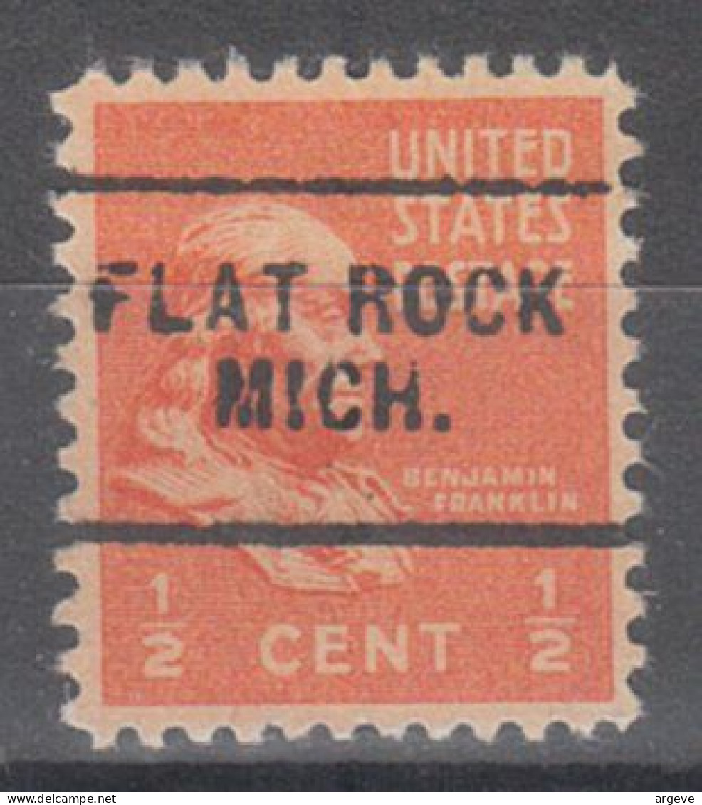 USA Precancel Vorausentwertungen Preo Locals Michigan, Flat Rock 703 - Precancels