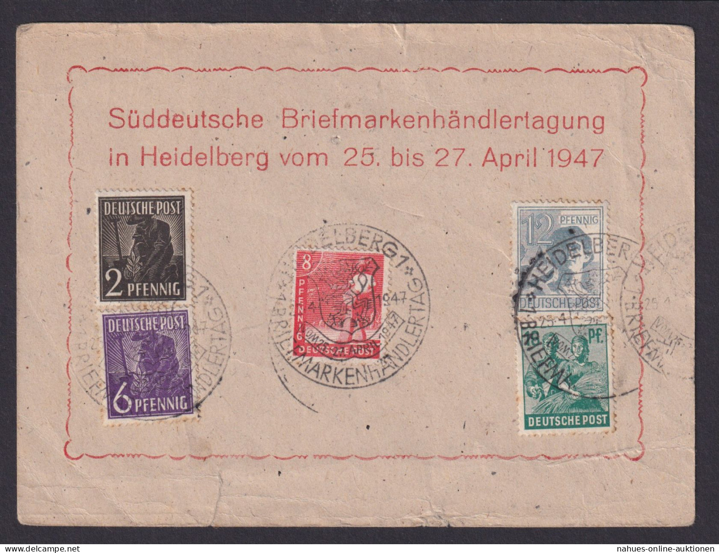 All. Besetzung Postkarte Philatelie Süddeutsche Briemarkenhändlertagung - Other & Unclassified