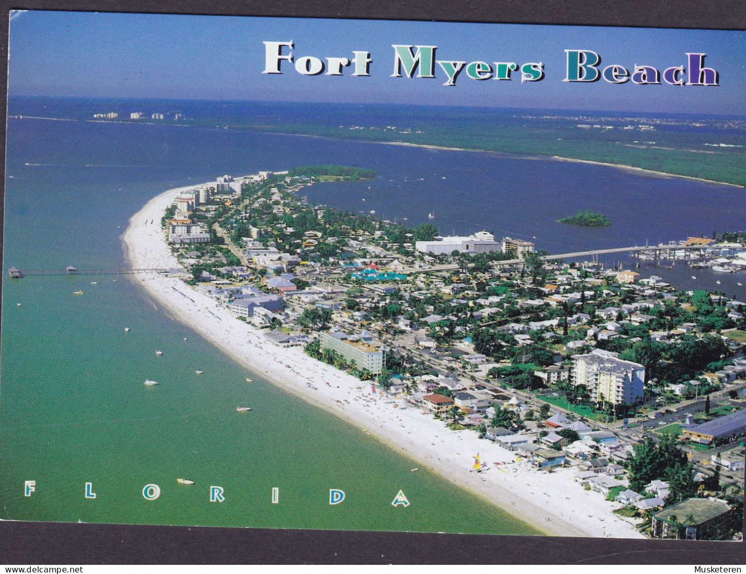 United States PPC Fort Myers Beach Florida PALM BEACH 2000 HØRSHOLM Denmark Mi. 2831 PACIFIC Exhibition (2 Scans) - Fort Myers