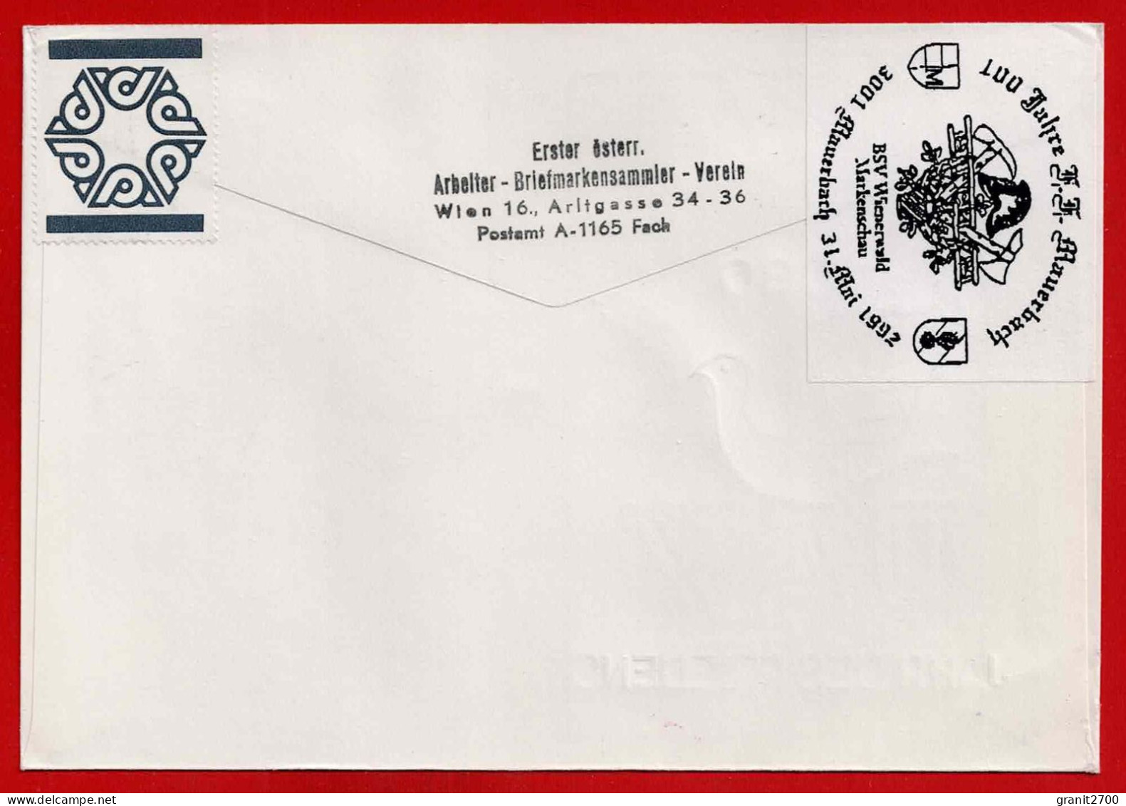 Brief Mit Stempel 100 Jahre F.F. Mauerbach  Vom 31.5.1992 - Lettres & Documents