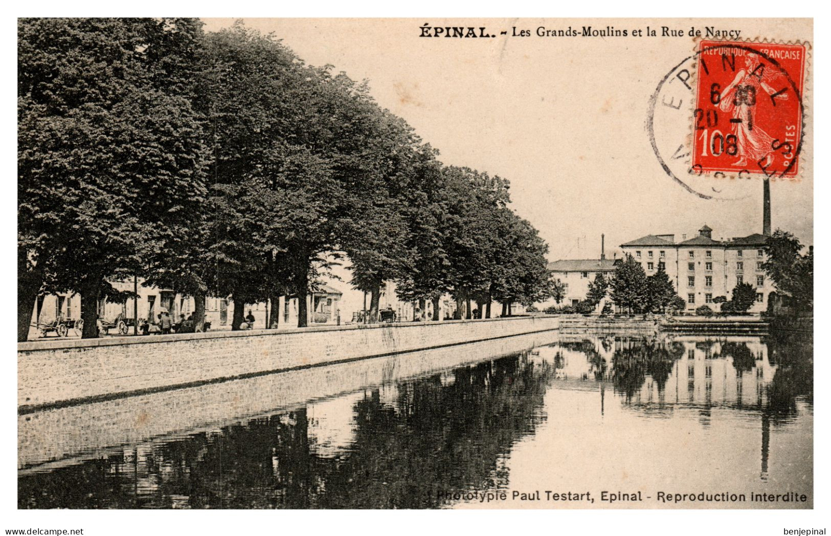 Epinal - Les Grands Moulins Et Rue De Nancy - Epinal