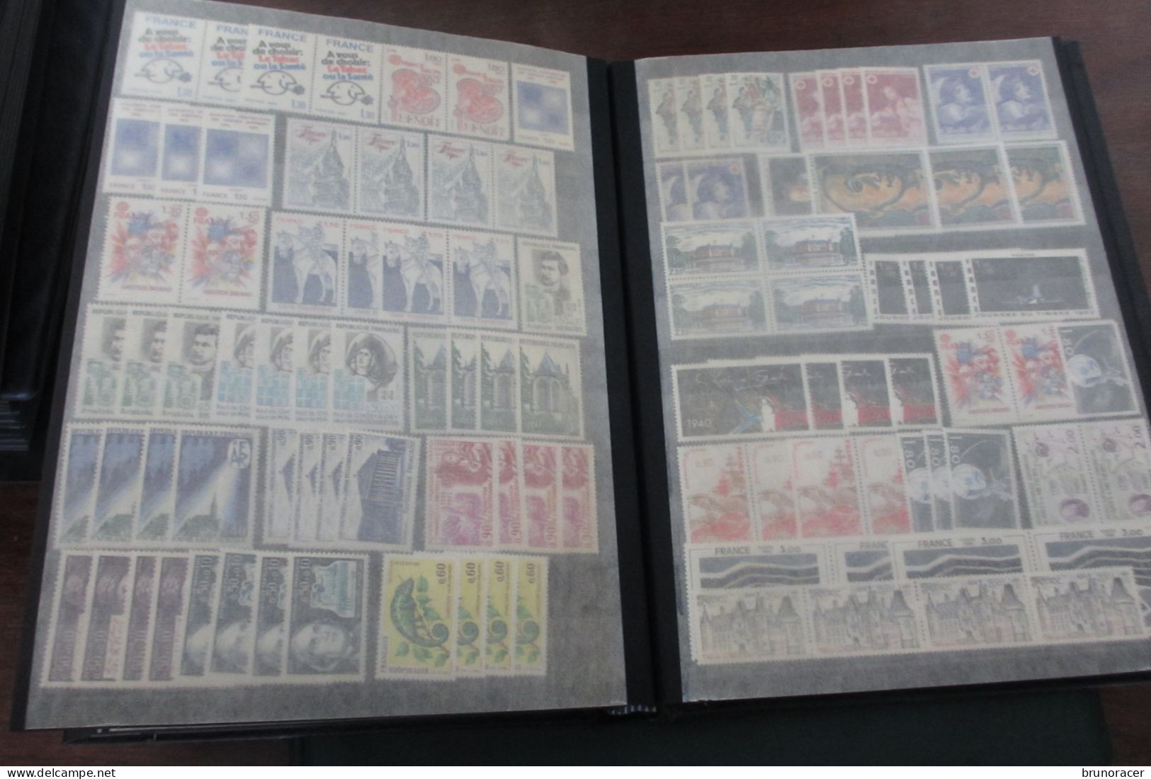 FRANCE FACIALE 3083 FRANCS = 470 EUROS ANNEES 1979 à 1989 EN DOUBLE ET TRIPLE DANS ALBUM LIDNER T  VOIR SCANS