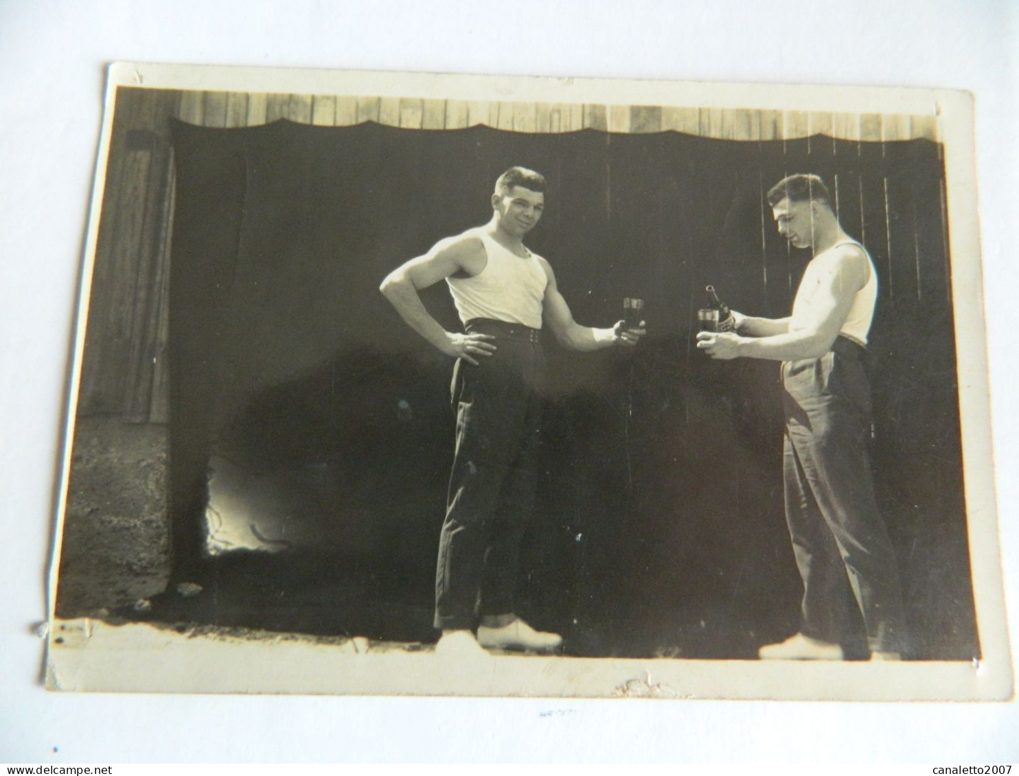 BOXE +FUMAY (FRANCE ARDENNES) :TRES BELLE PHOTO 14X9 ORIGINALE  DE IVAN LAFFINEUR ENTRAINEMENT BOXEUR FRANCAIS  DE FUMAY - Boxsport