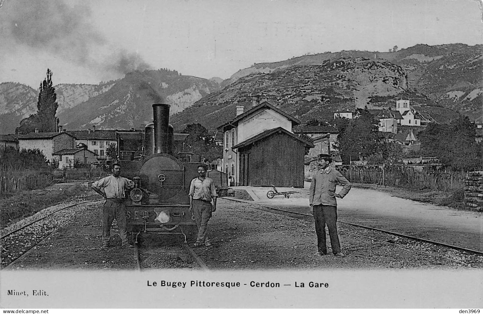 CERDON (Ain) - La Gare Avec Train - Le Bugey Pittoresque - Edit. Minet - Unclassified