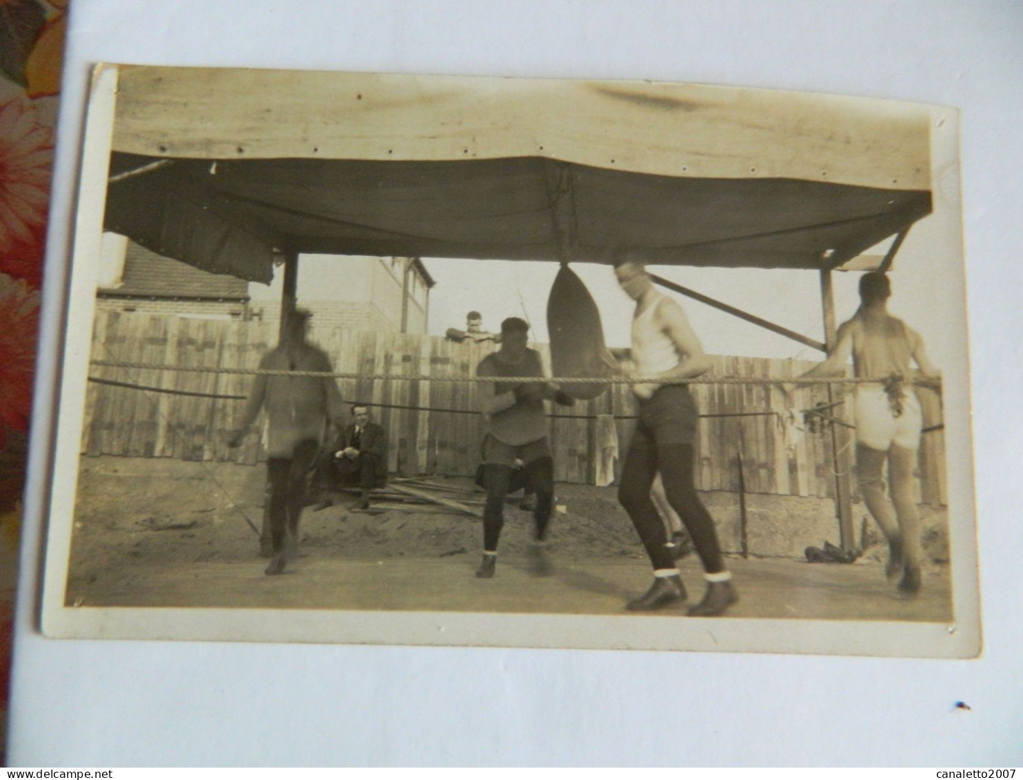 BOXE +FUMAY (FRANCE ARDENNES) :TRES BELLE PHOTO 14X9 ORIGINALE  DE IVAN LAFFINEUR ENTRAINEMENT BOXEUR FRANCAIS  DE FUMAY - Boxing