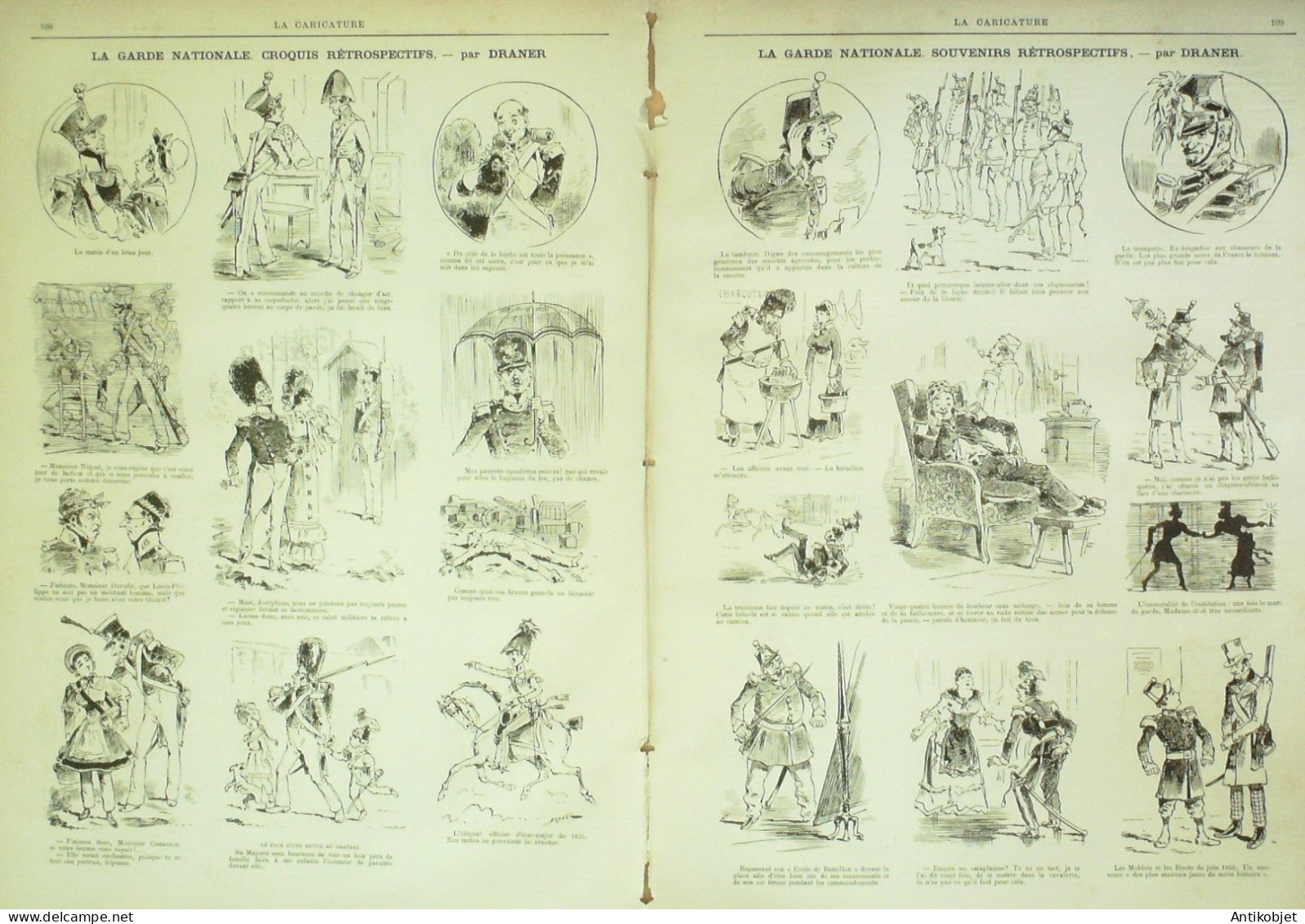 La Caricature 1883 N°171 Garde Nationale Draner Jérome Paturet Bob Trock - Magazines - Before 1900