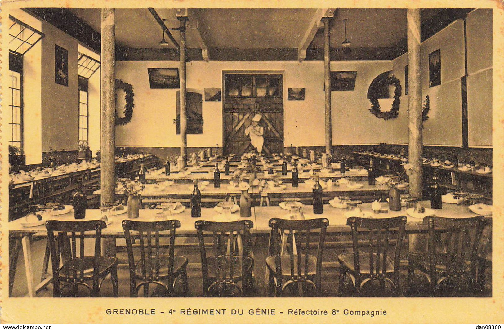 38 GRENOBLE 4e REGIMENT DU GENIE REFECTOIRE 8e COMPAGNIE - Kasernen
