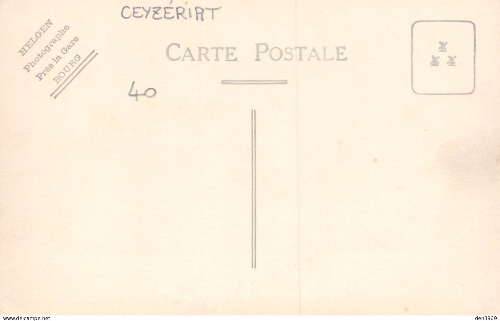 CEYZERIAT (Ain) - Les Conscrits - Carte-Photo Helgen à Bourg - Zonder Classificatie