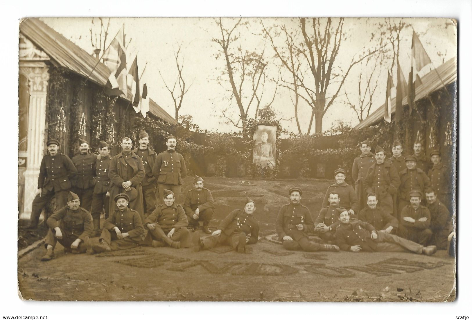 Legerplaats   -   Holland  -   Groepsfoto.   -   FOTOKAART!   -   1916 - Weltkrieg 1914-18