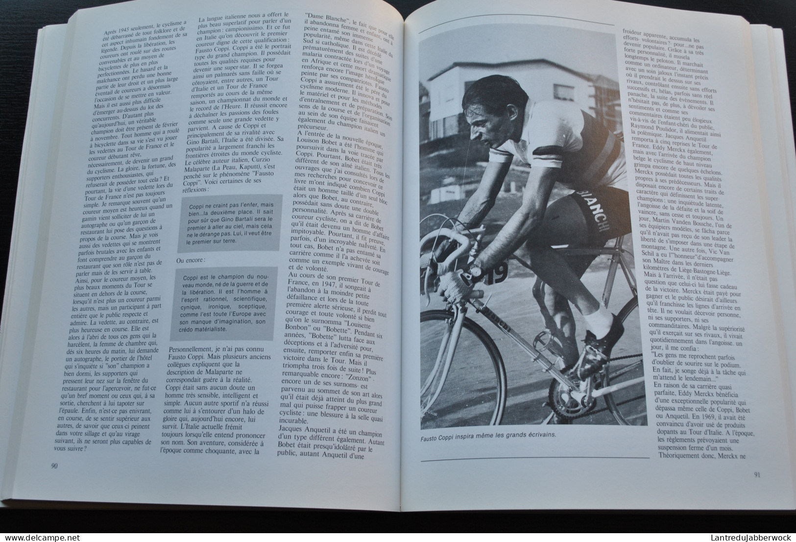 Robert JANSSENS Le Tour Fleurs Et Pleurs 1988 Eddy MERCKX Brambilla Koblet Louison Bobet Van De Kerkhove Cyclisme France - Sport