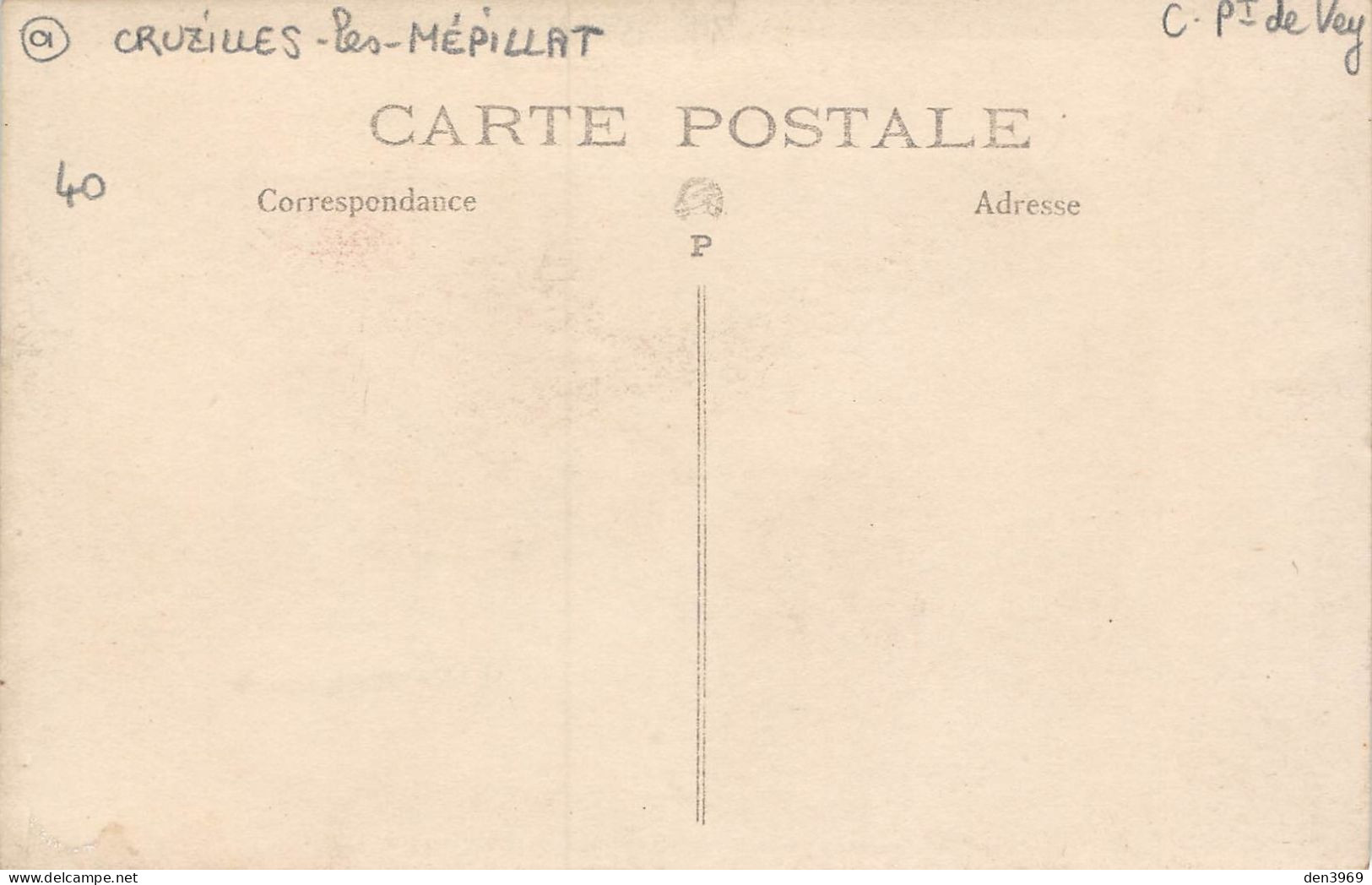 CRUZILLES-les-MEPILLAT (Ain) - Un Conscrit Avec Sa Hache - Guéridon Haut - Carte-Photo - Unclassified