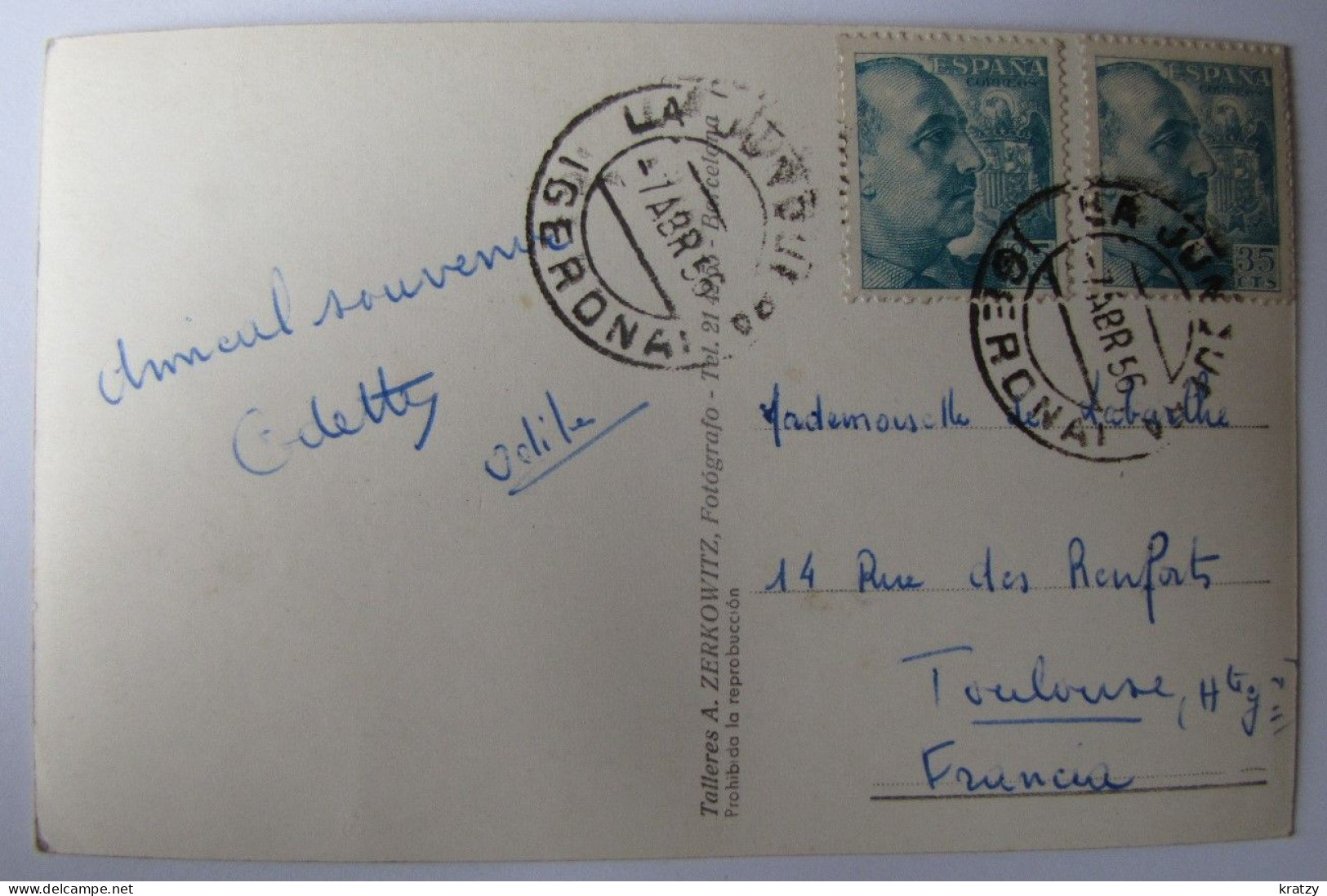 ESPAGNE - CATALUNA - MONTSERRAT - Vista General Del Santuario - 1956 - Barcelona