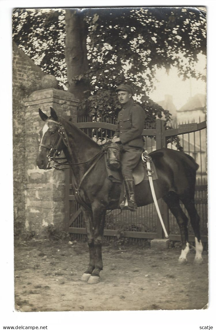 Holland  -   TE PAARD.   -   Te Situeren;   Zie Achtergrond!   -   FOTOKAART!   -   1914-18 - Guerre 1914-18