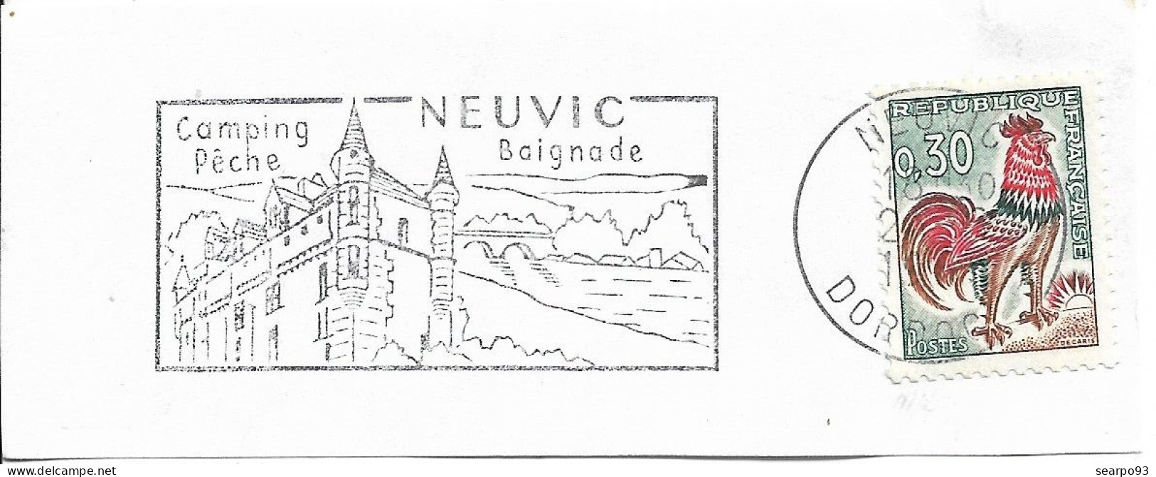 FRANCE. POSTMARK. CASTLE. NEUVIC. - 1961-....