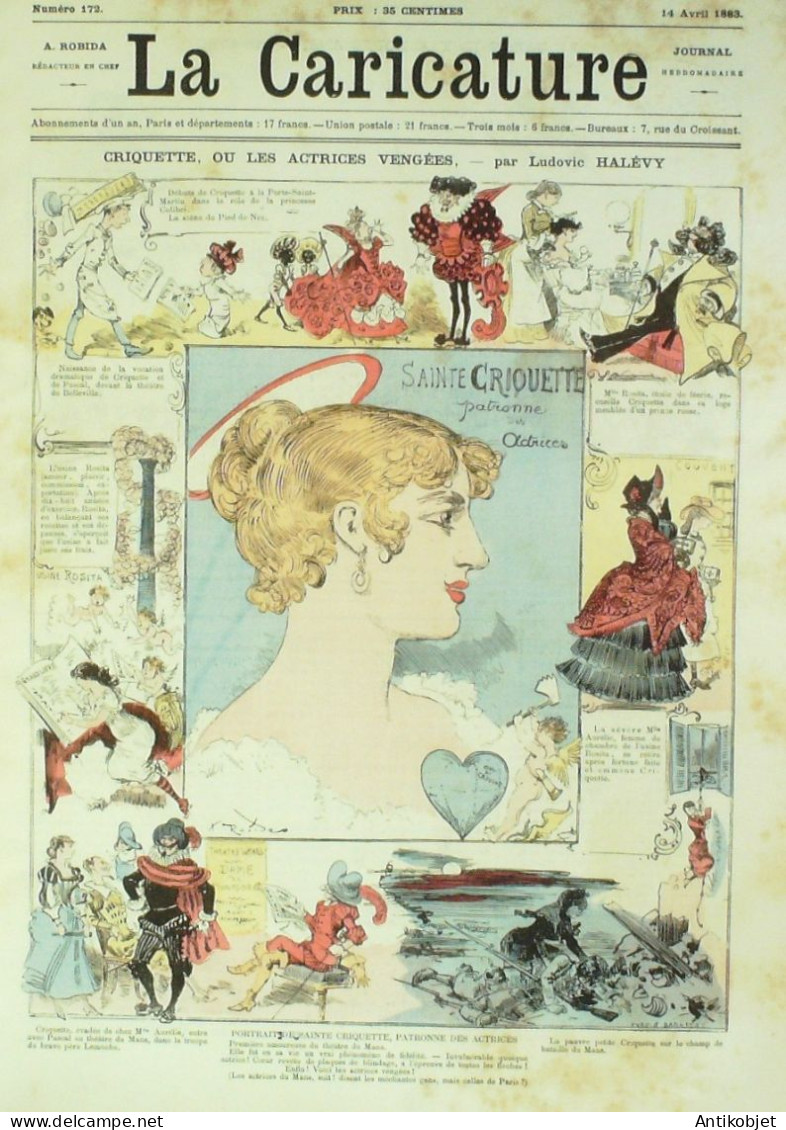 La Caricature 1883 N°172 Criquette Actrices Vengées Halévy Japon Gino Concours Hippique Casablanca - Zeitschriften - Vor 1900