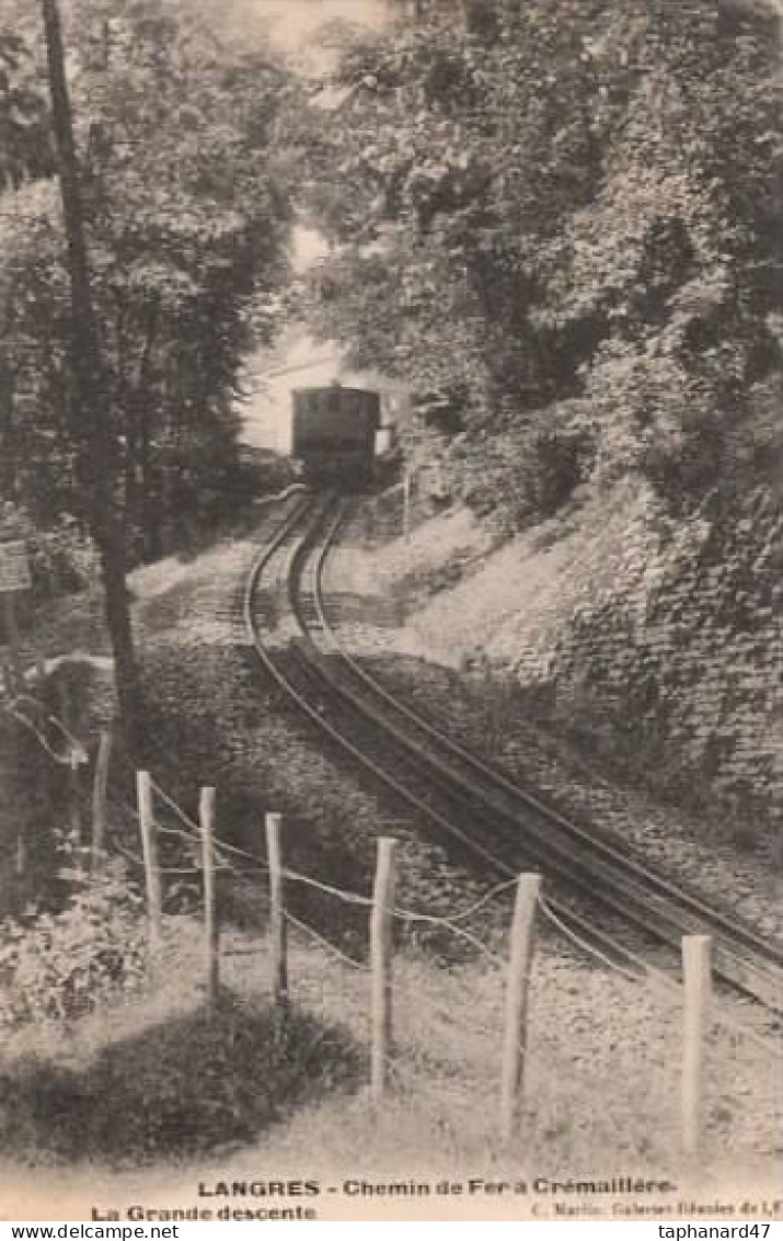 . 52 . LANGRES . Chemin De Fer à Crémaillière . La Grande Descente . - Langres