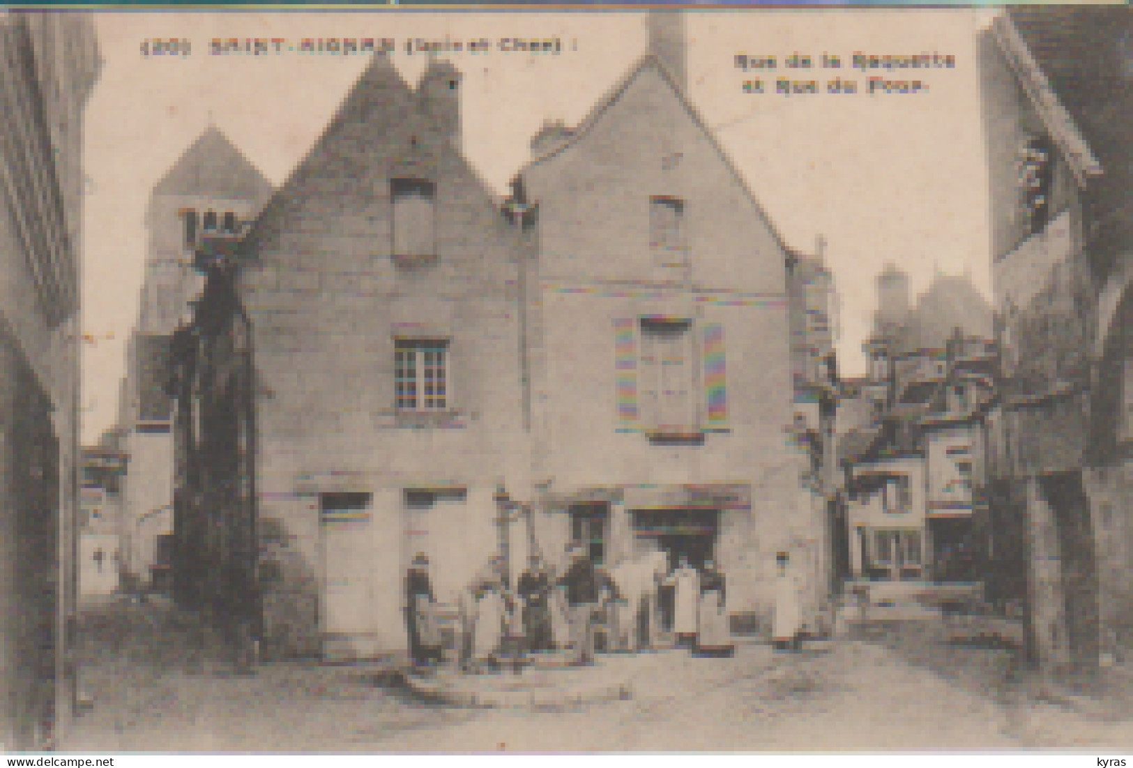 (41) SAINT -AIGNAN . Rue De La Raquette Et Rue Du Four (Animée + Enseigne De Coiffeur) - Saint Aignan