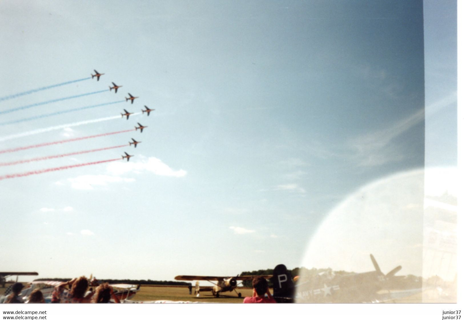 3 Photos Meeting D'avions 1993, 2 Avec Vieux Avions &  Patrouille De France - Aviación