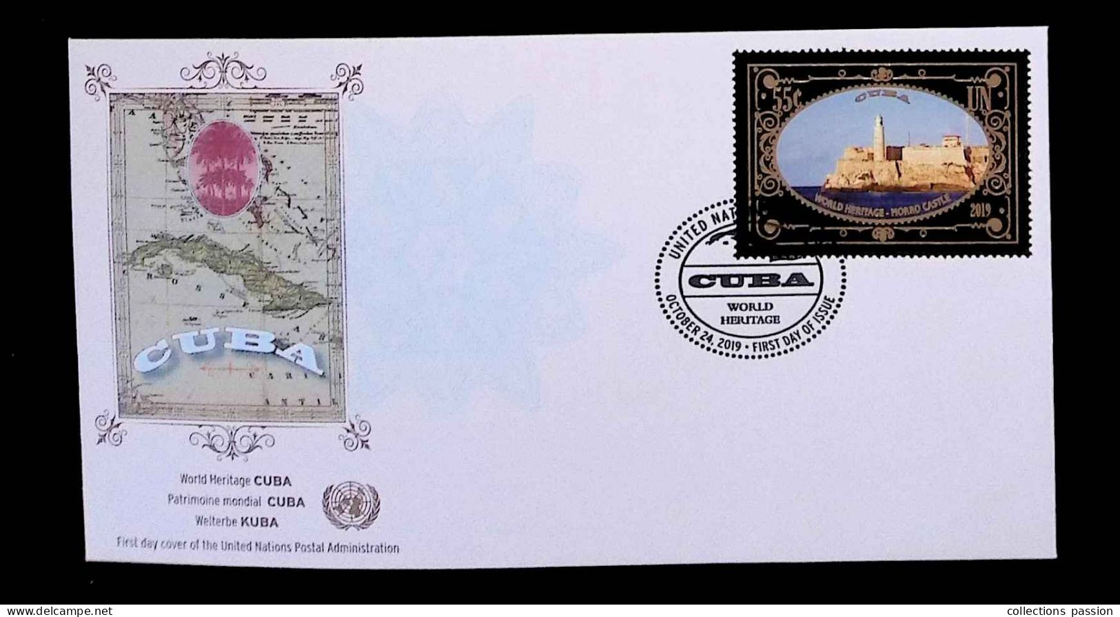 CL, FDC, Premier Jour, First Day Of Issue, United Nations, NY, New York, World Heritage, October 24, 2019, Cuba - Other & Unclassified