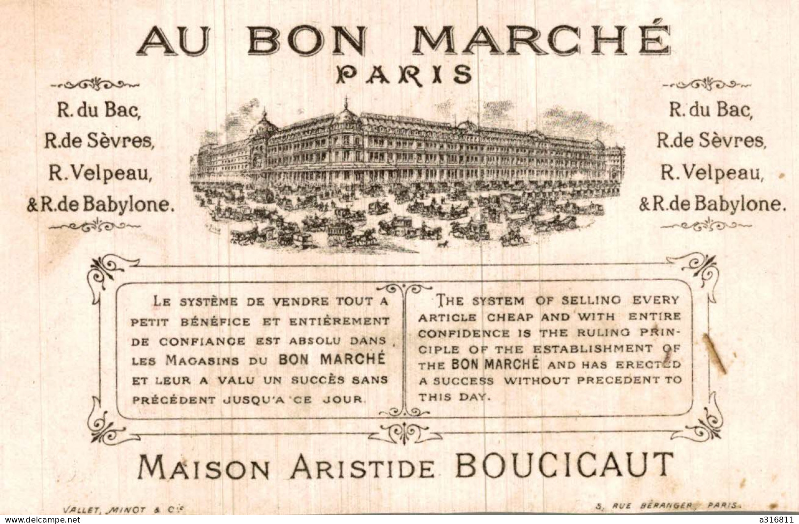 Chromo Au Bon Marche L Embarras Du Choix - Au Bon Marché