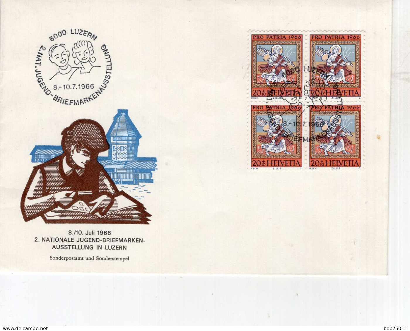 FDC 8-10 Juli 1966 ,  Nationale Jugend-Briefmarken-Ausstellung In Luzern - FDC