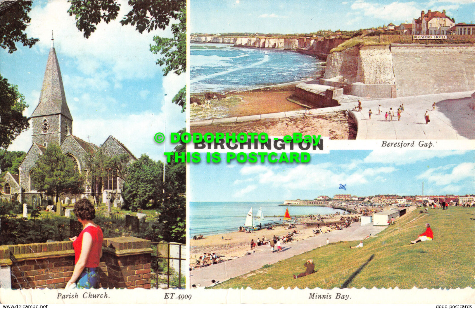 R527090 Birchington. Parish Church. Valentine. Multi View. 1969 - Welt