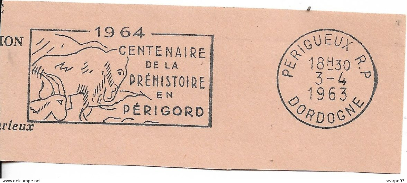 FRANCE. POSTMARK. CENTENARY OF PREHISTORY IN PERIGORD. - 1961-....