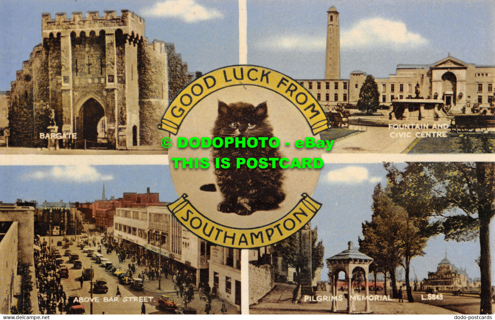 R526609 Good Luck From Southampton. Above Bar Street. Bargate. Pilgrims Memorial - Welt