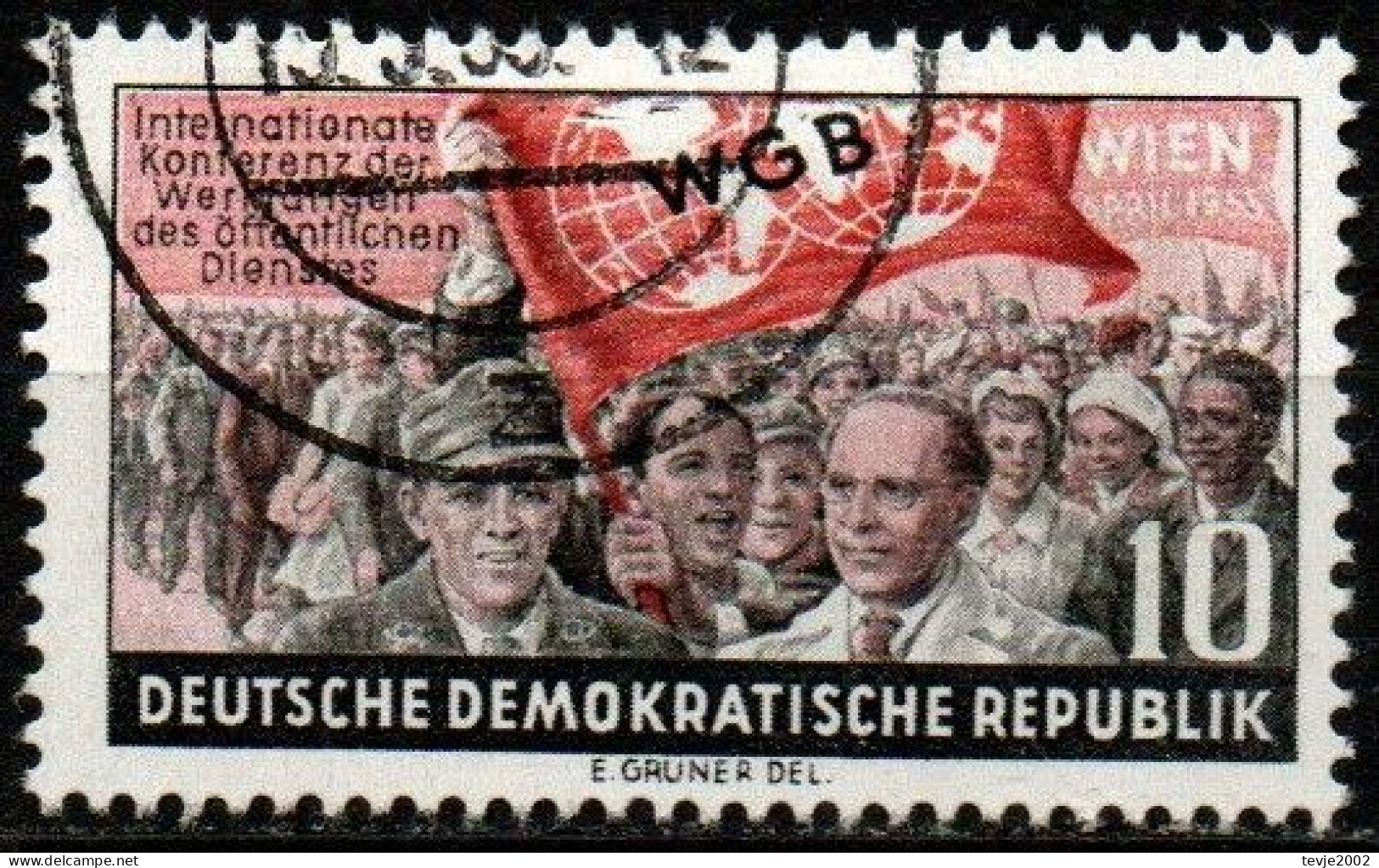 DDR 1955 - Mi.Nr. 452 I - Gestempelt Used - Plattenfehler - Errors & Oddities