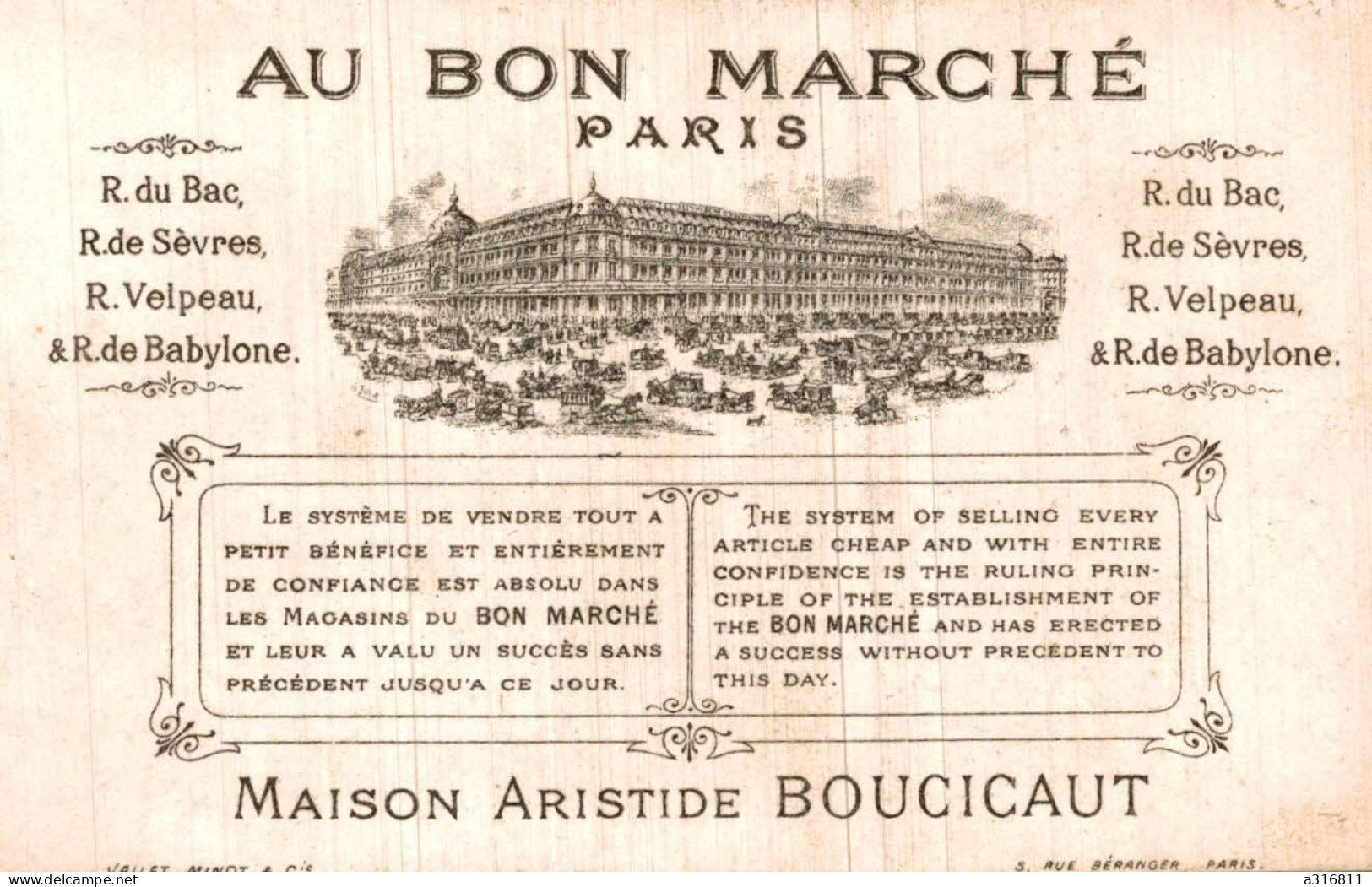 Chromo Au Bon Marche Une Harangue - Au Bon Marché