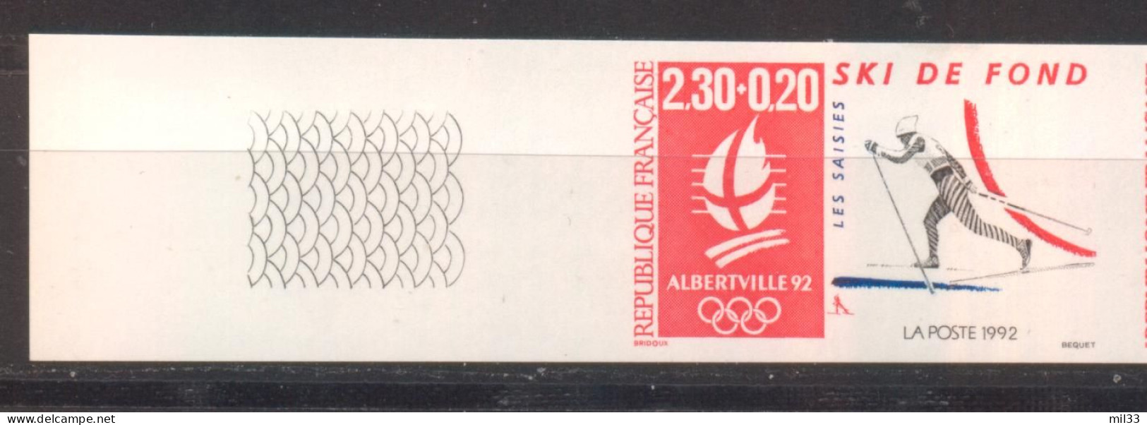 J.O. D'Albertville Ski De Fond YT 2678 De 1991 Sans Trace Charnière - Non Classés