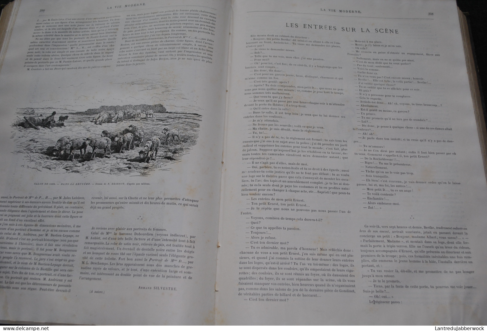 Revue La Vie Moderne Annuel 1880 2è année 1 à 52 complet Gravure illustrations chroniques Art Littérature actualité RARE