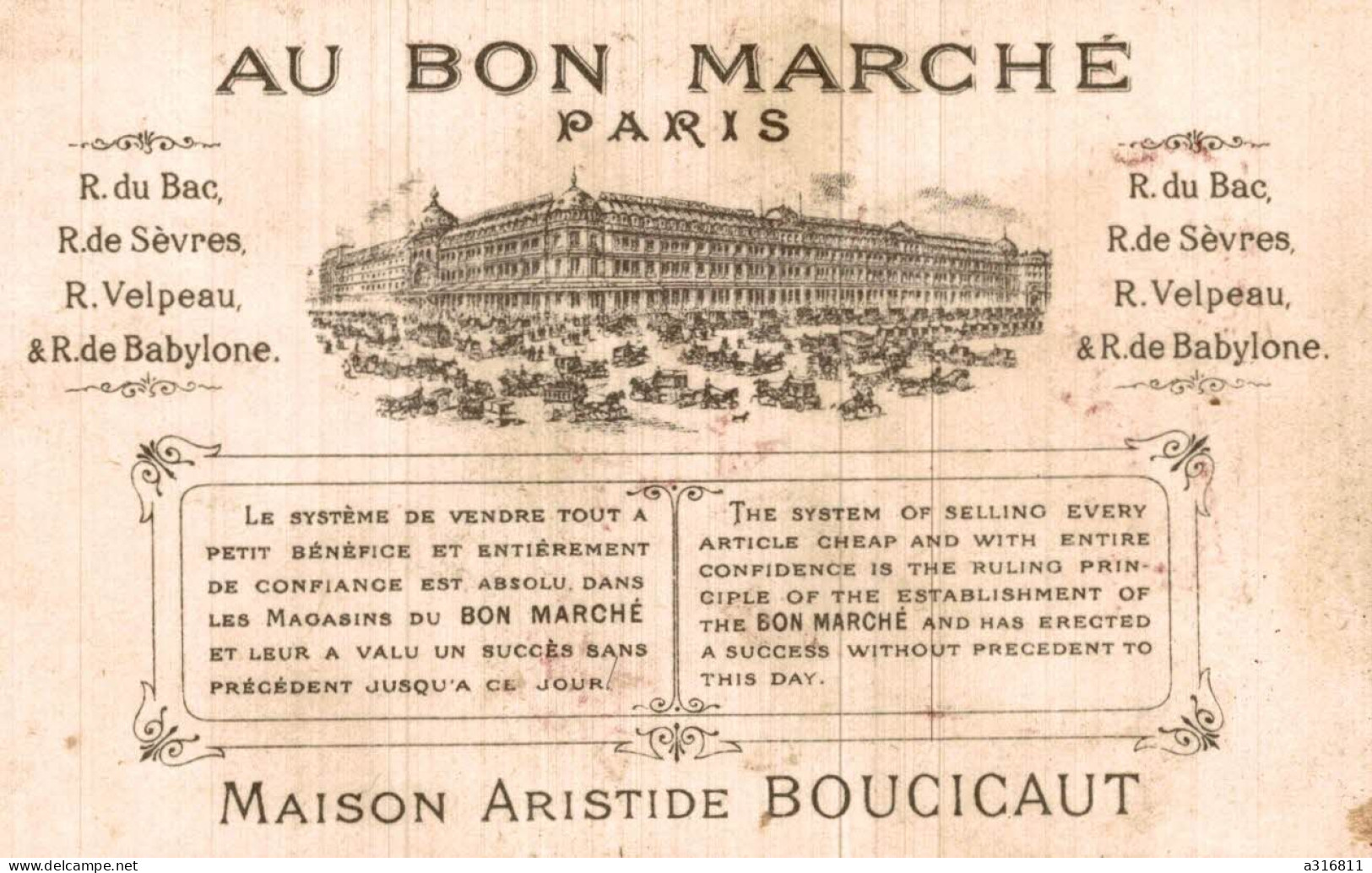 Chromo Au Bon Marche La Danse - Au Bon Marché